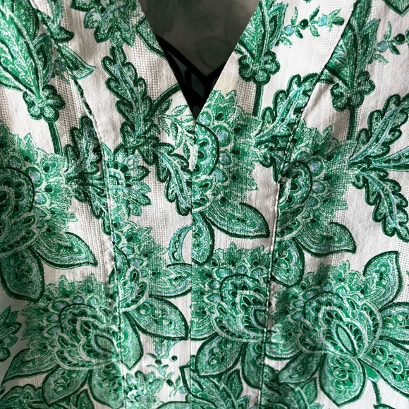 J. Jill Green and White Floral Dress - Picture 2 of 4